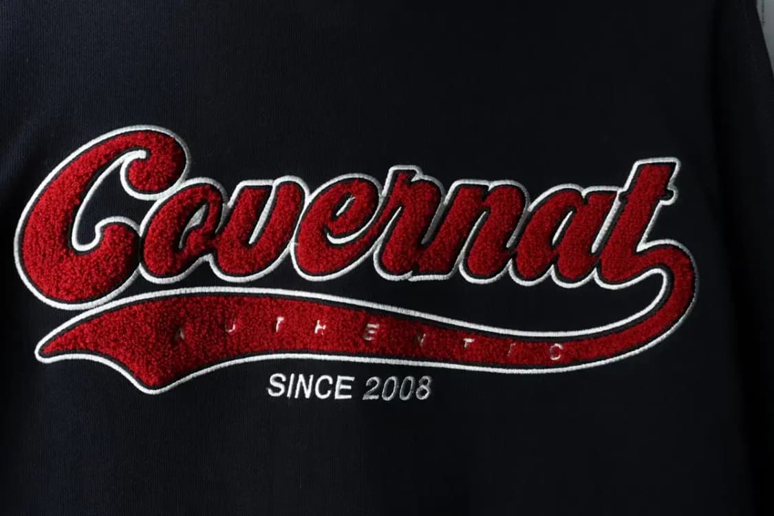 (M-L) 커버낫 후드티셔츠 빅로고 네이비 올드스쿨 자수-1602C 상품이미지5