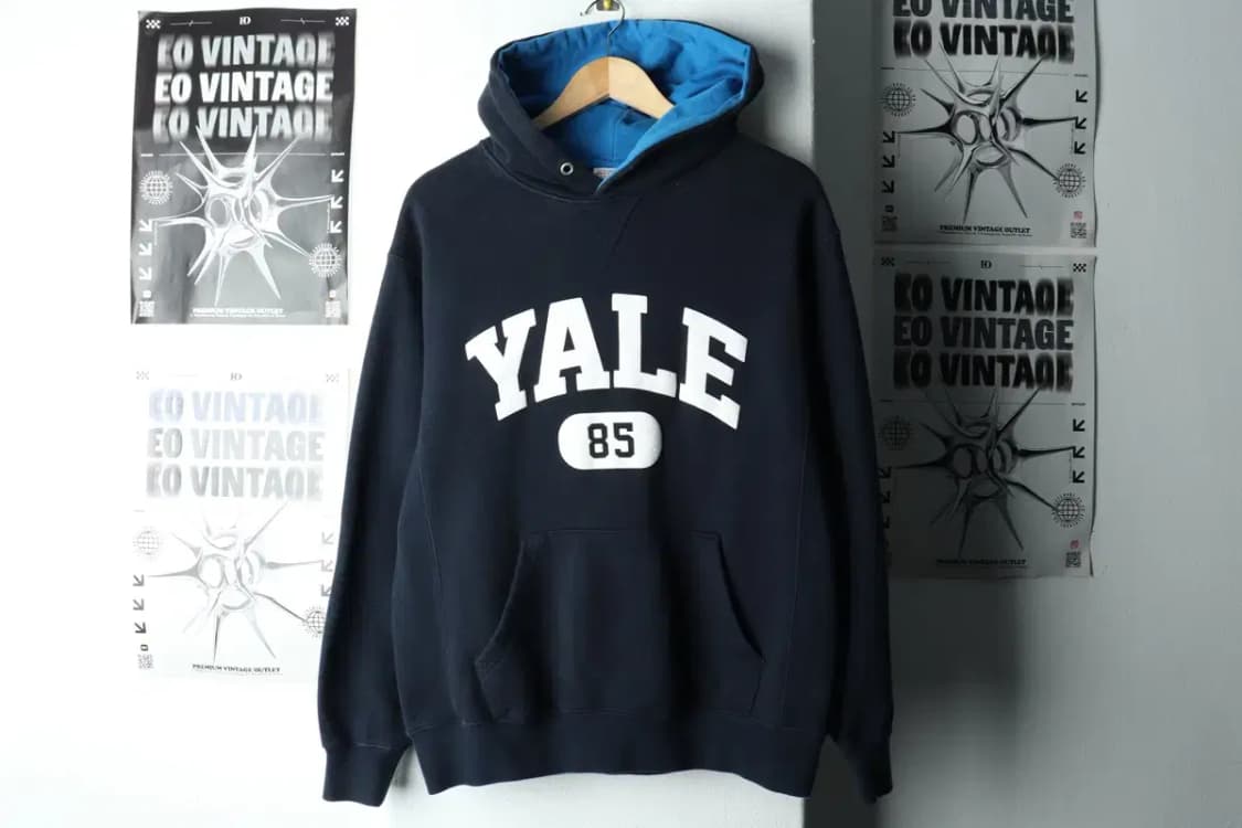 (S) 예일 후드티셔츠 헤비웨잇 네이비-1602E 상품이미지2