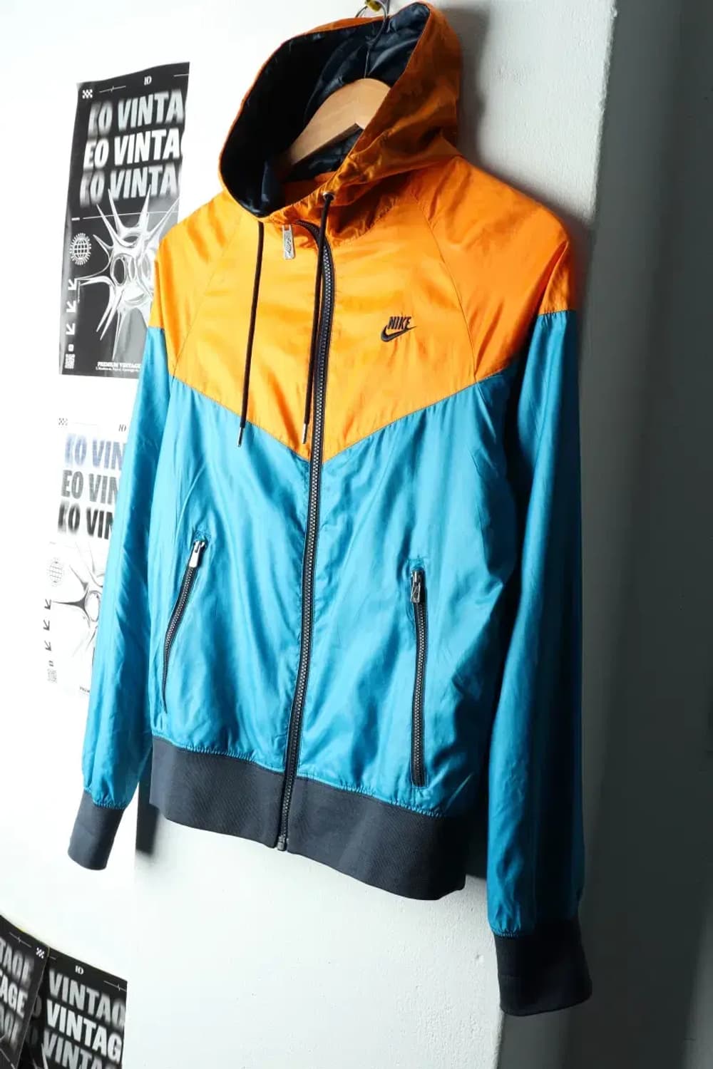 (XS) 나이키 집업 바람막이 점퍼자켓 윈드러너 블루-16038 상품이미지1