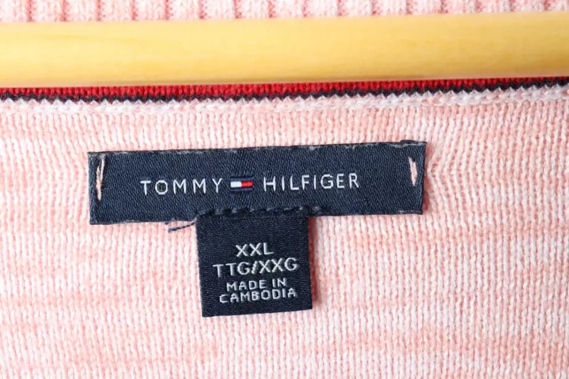 W(2XL-3XL) 타미힐피거 니트 빅사이즈 브이넥 핑크-1603A 상품이미지6