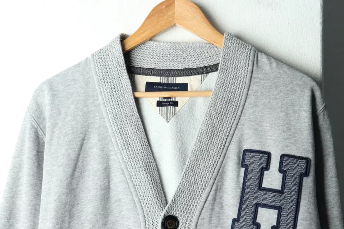 (M-L) 타미힐피거 니트 가디건 기모 그레이 면-1603D 상품이미지3