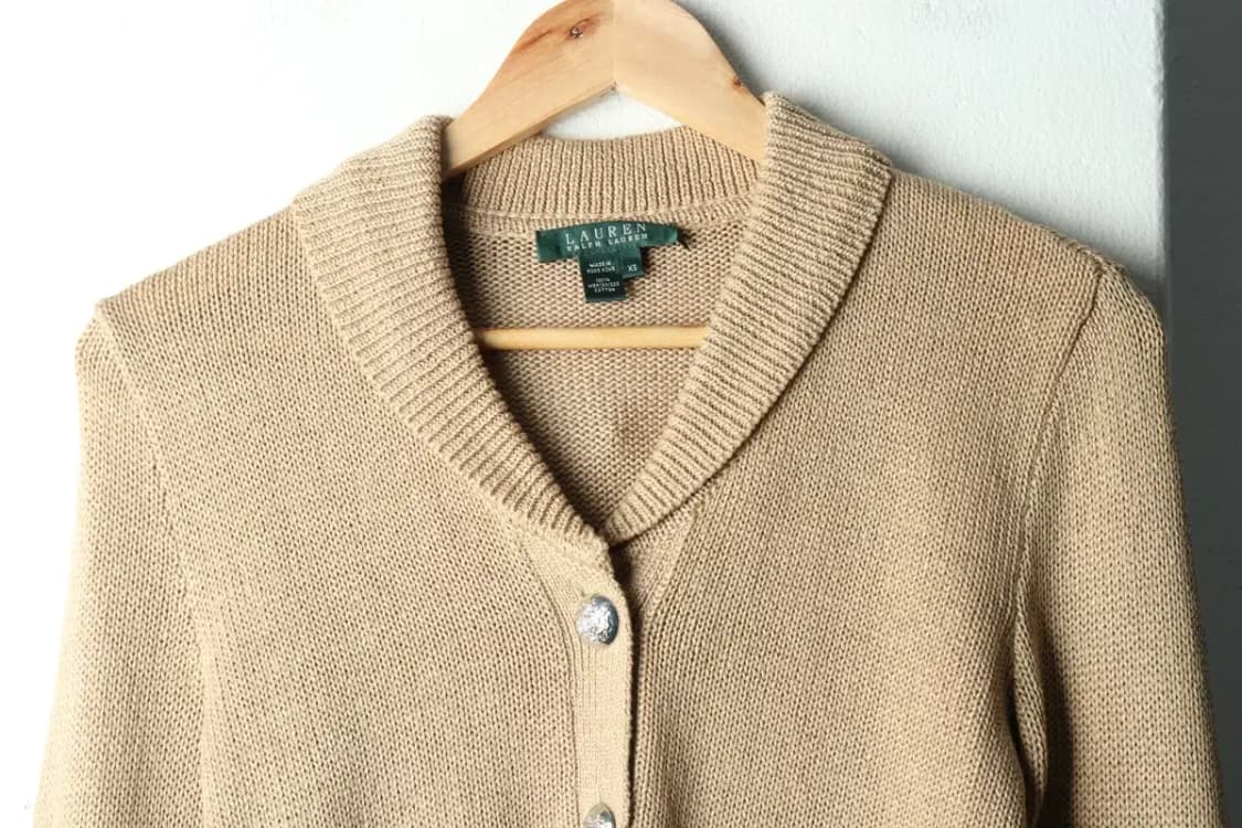 W(XS-S) 폴로 랄프로렌 니트 가디건 브라운 울-1603E 상품이미지2