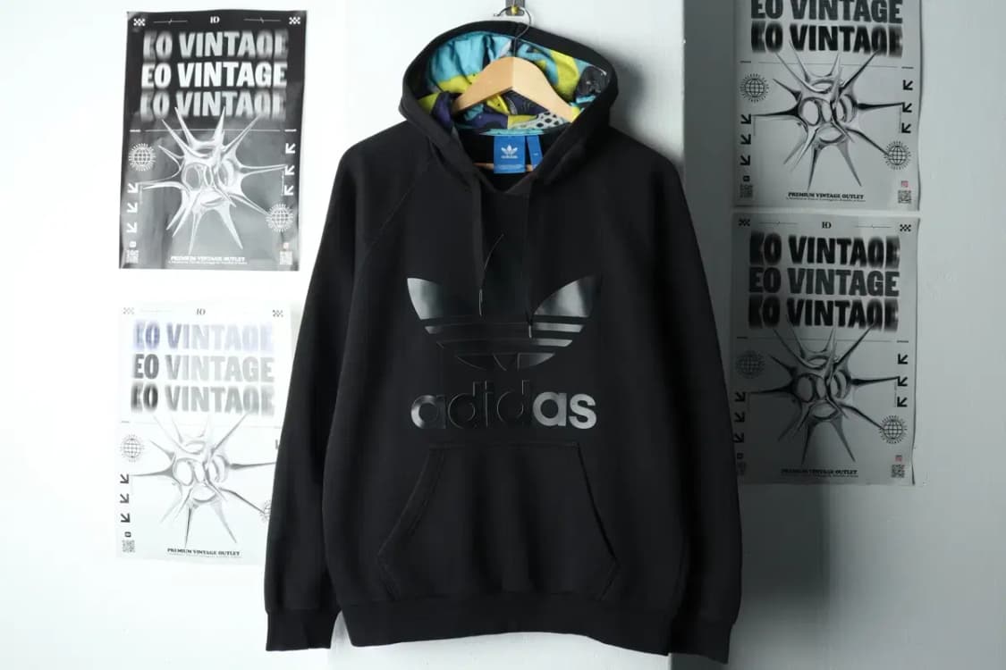 (L-XL) 아디다스 후드티셔츠 불꽃 몽타쥬 블랙-160D7 상품이미지2