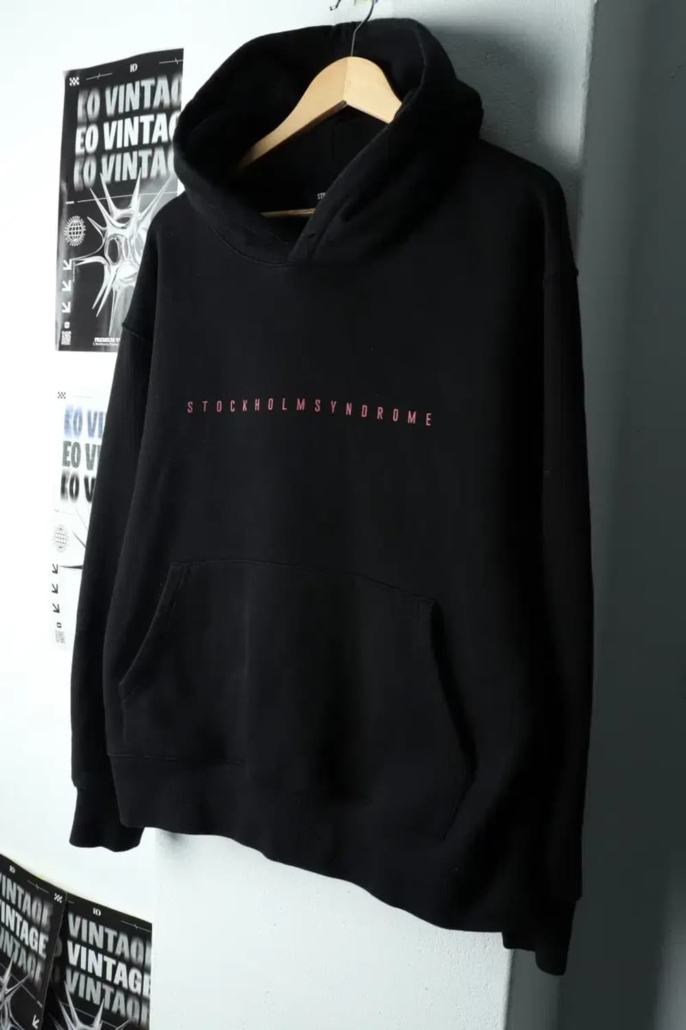 (F) 스톡홀롬 신드롬 후드티셔츠 레터링 스컬 기모 올드스쿨-160D8 상품이미지1
