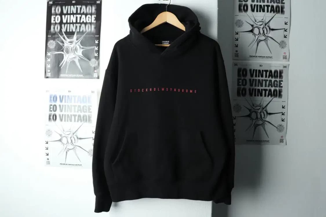 (F) 스톡홀롬 신드롬 후드티셔츠 레터링 스컬 기모 올드스쿨-160D8 상품이미지2