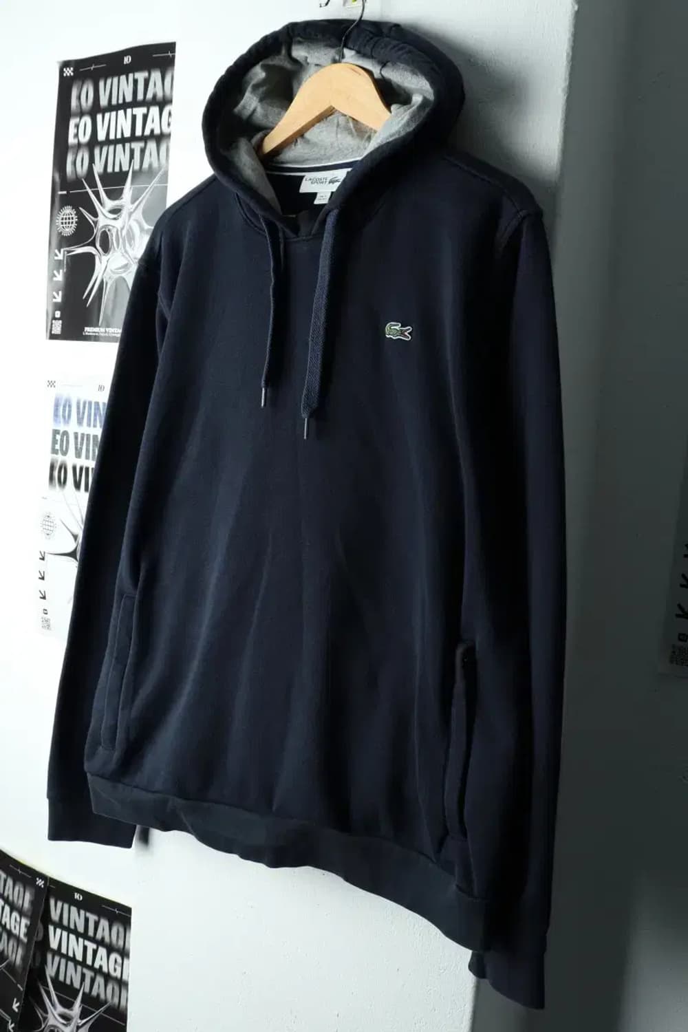 (2XL-3XL) 라코스테 후드티셔츠 빅사이즈 네이비 기모-160D9 상품이미지1