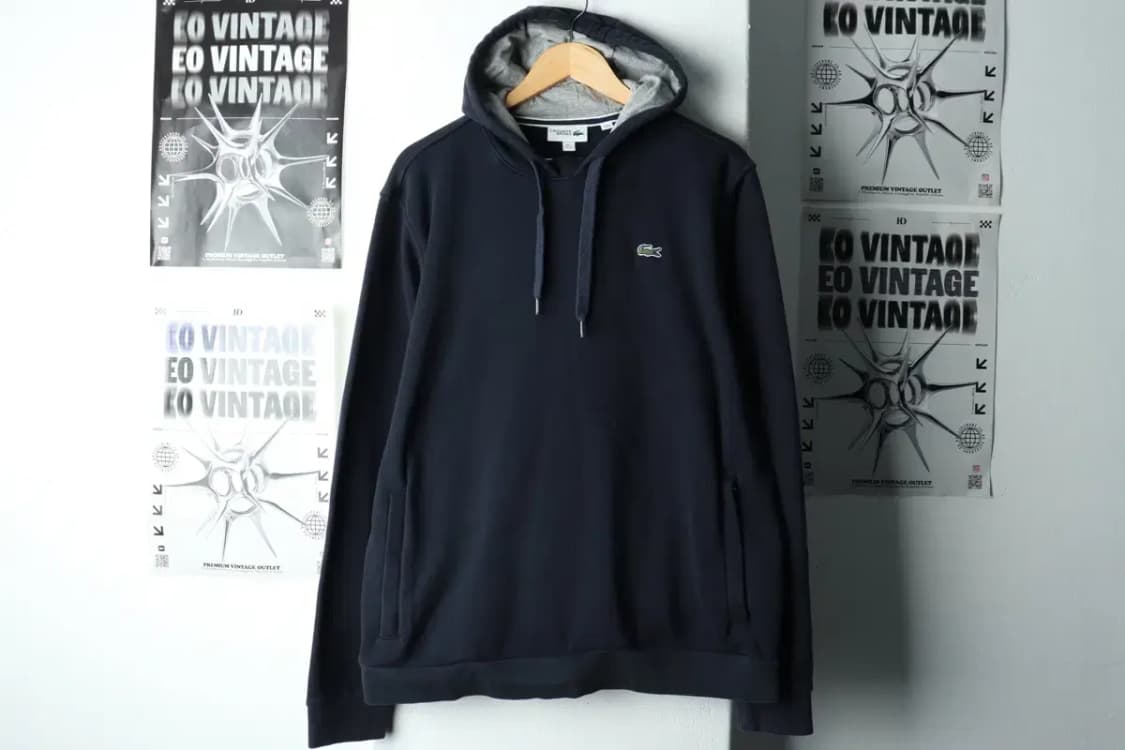 (2XL-3XL) 라코스테 후드티셔츠 빅사이즈 네이비 기모-160D9 상품이미지2