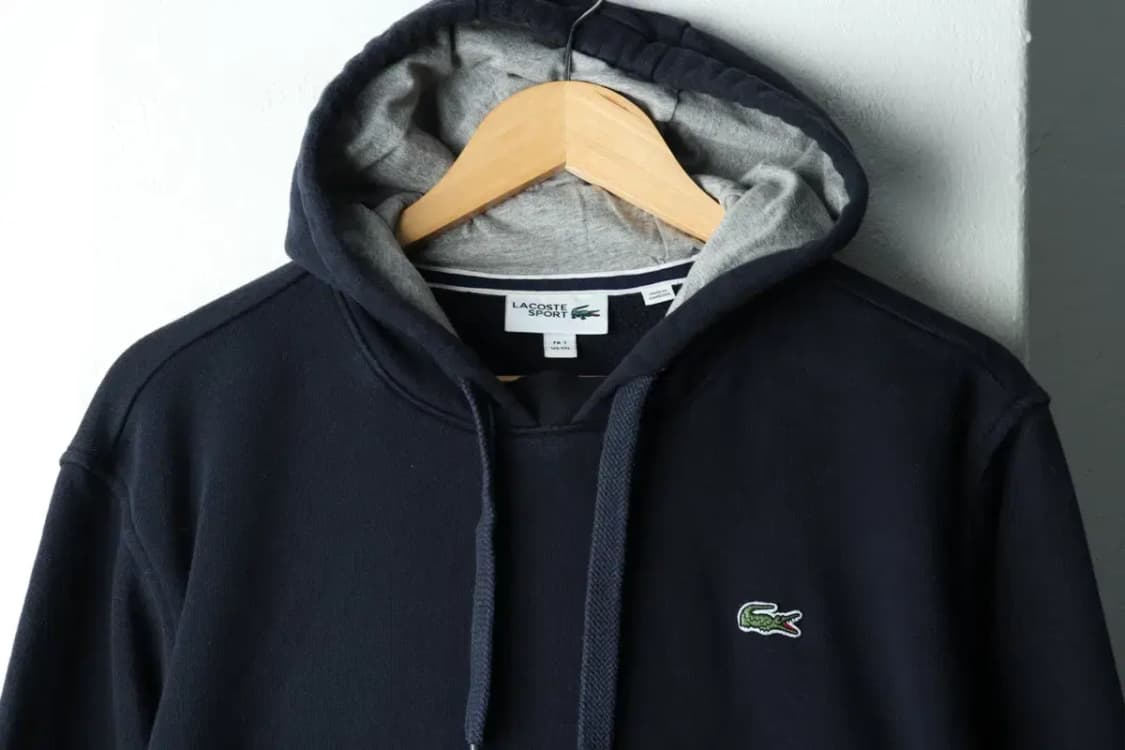 (2XL-3XL) 라코스테 후드티셔츠 빅사이즈 네이비 기모-160D9 상품이미지3