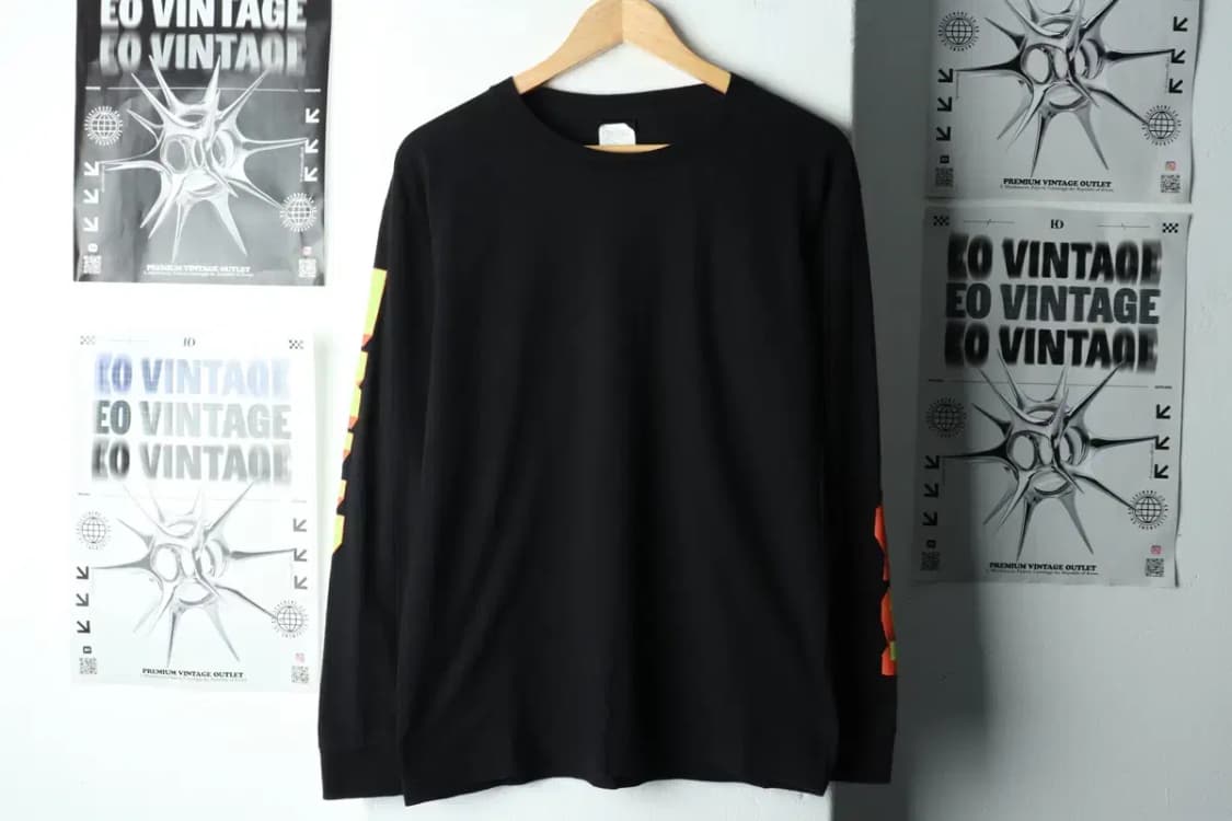 (M-L) 오베이 긴팔티셔츠 레터링 블랙-160DD 상품이미지2