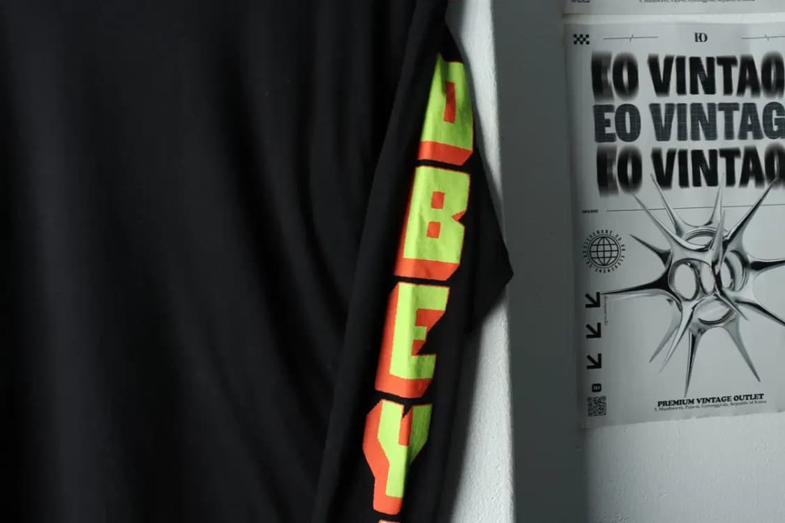 (M-L) 오베이 긴팔티셔츠 레터링 블랙-160DD 상품이미지6