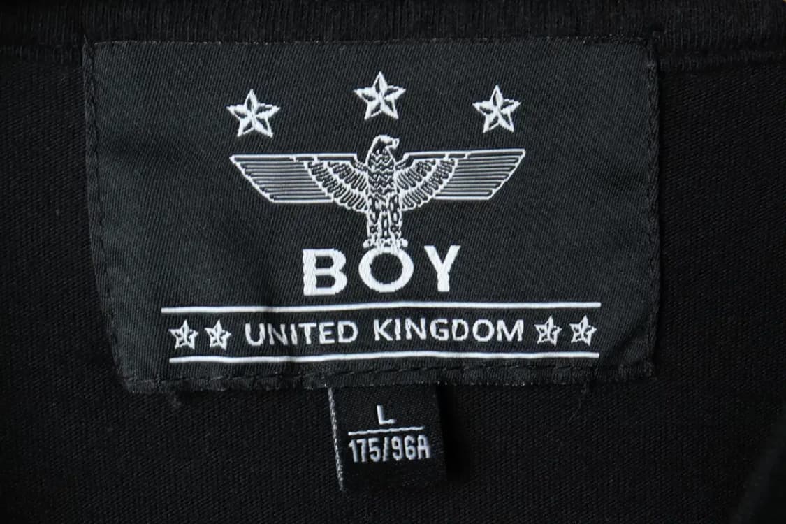 (L) 보이런던 긴팔티셔츠 빅뱅 Y2K 트렌드 금장 블랙-160DE 상품이미지6