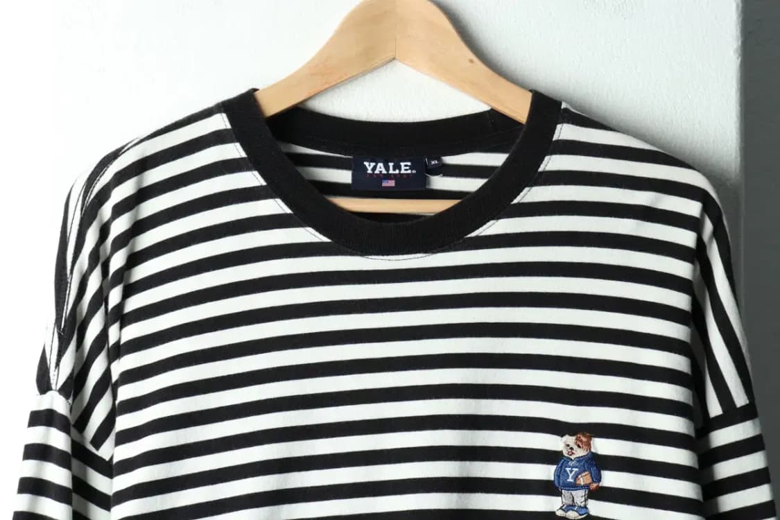 (XL-2XL) 예일 긴팔티셔츠 스트라이프 범고래 해군-160E0 상품이미지3