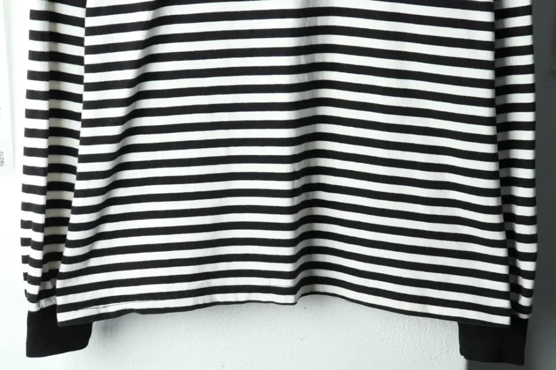 (XL-2XL) 예일 긴팔티셔츠 스트라이프 범고래 해군-160E0 상품이미지4