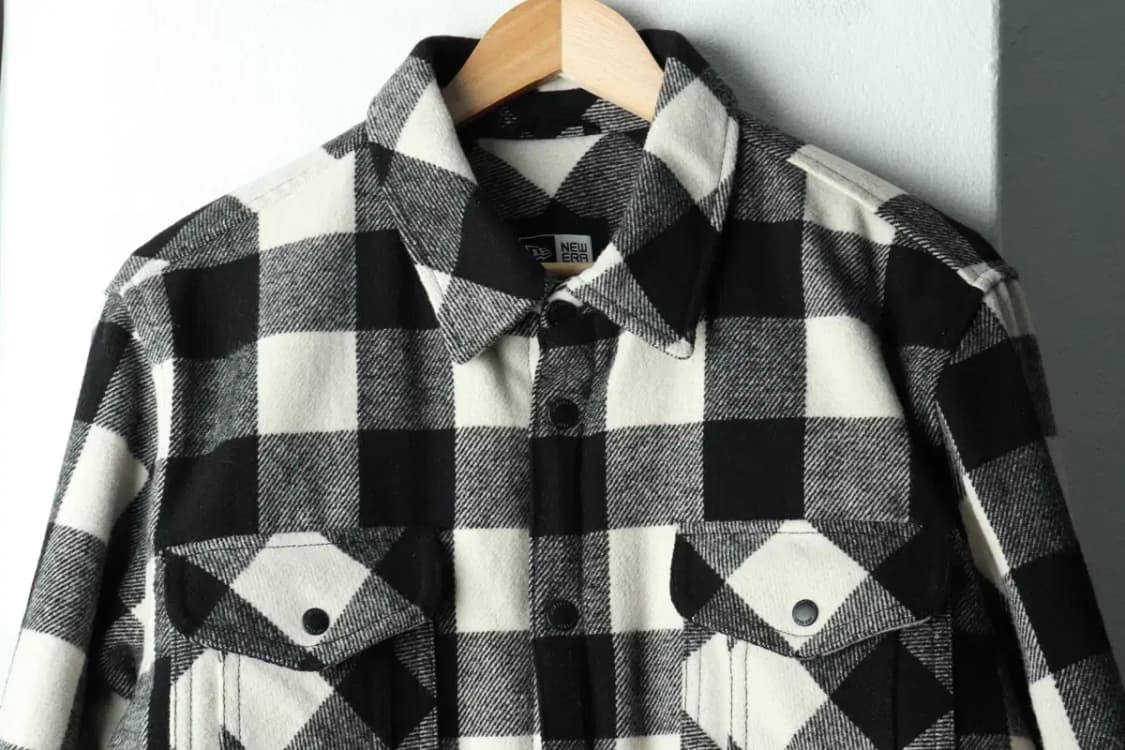(M) 뉴에라 집업 바람막이 점퍼자켓 체크 플란넬 누빔-160E4 상품이미지3
