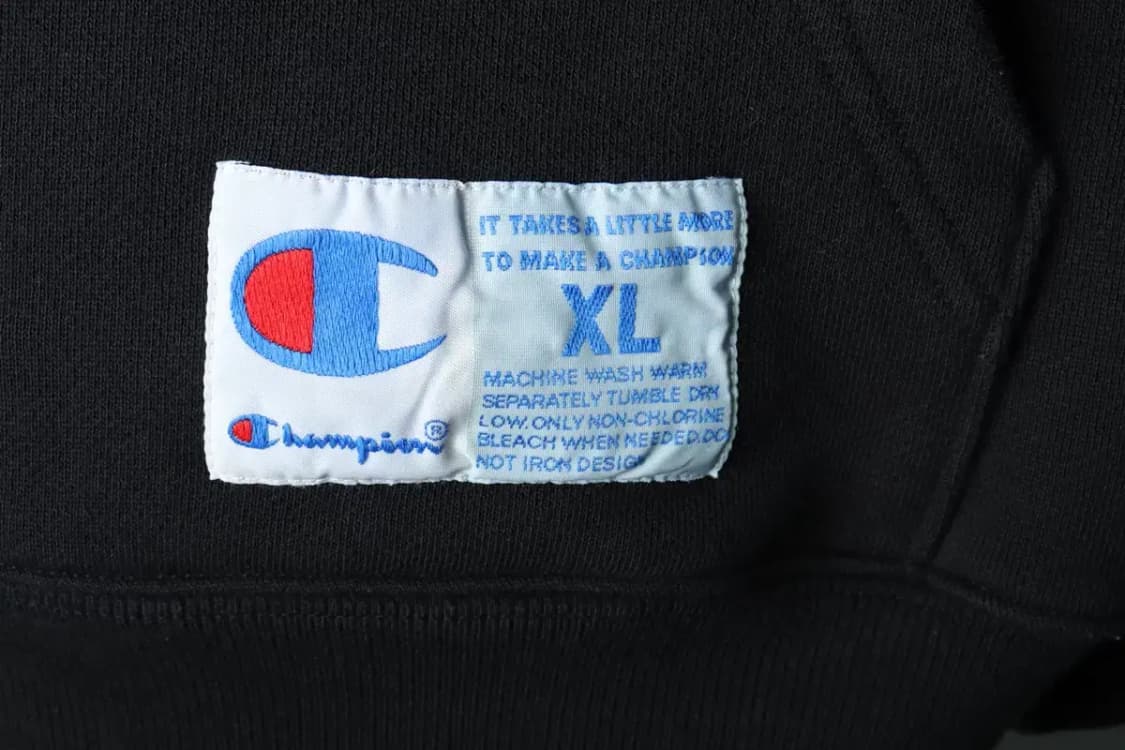 (XL-2XL) 챔피온 맨투맨 티셔츠 USA 반집업 블랙-160E6 상품이미지6