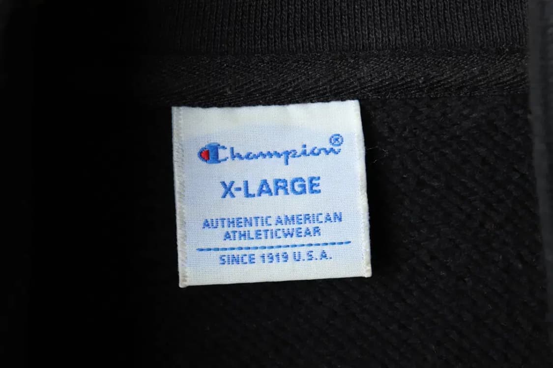 (XL-2XL) 챔피온 맨투맨 티셔츠 USA 반집업 블랙-160E6 상품이미지7