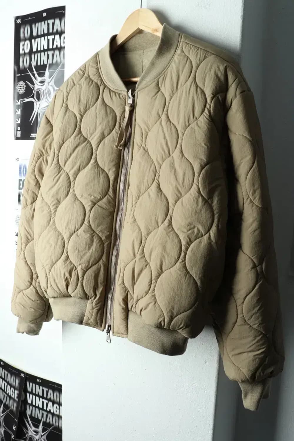 (S-M) 라퍼지스토어 패딩 점퍼자켓 리버시블 봄버 샌드-160EA 상품이미지1