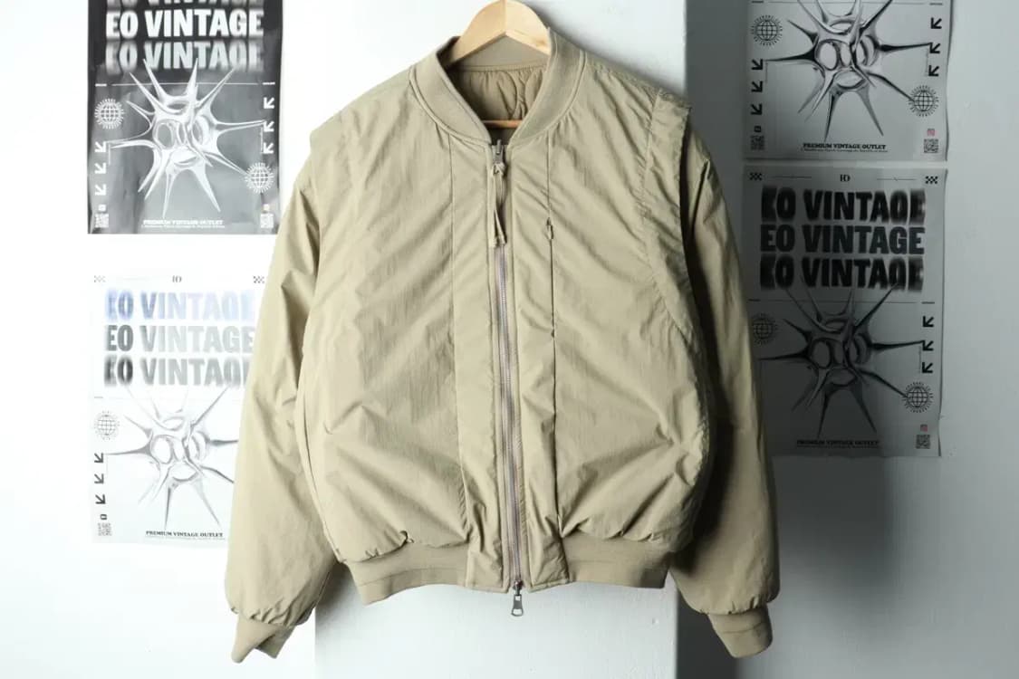 (S-M) 라퍼지스토어 패딩 점퍼자켓 리버시블 봄버 샌드-160EA 상품이미지5