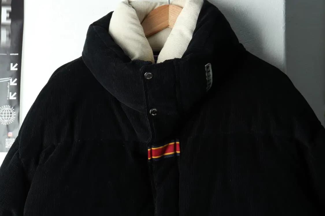 (XL) 로맨틱크라운 패딩 점퍼자켓 덕다운 코듀로이 블랙-160EC 상품이미지4