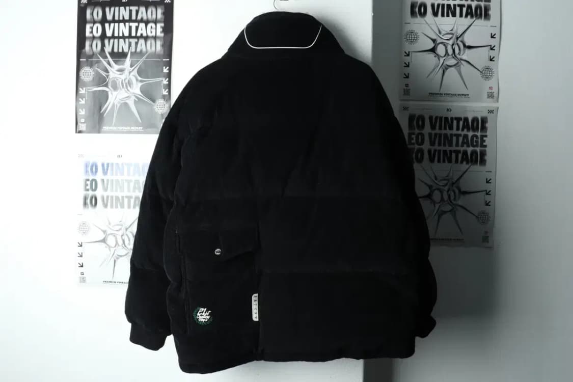 (XL) 로맨틱크라운 패딩 점퍼자켓 덕다운 코듀로이 블랙-160EC 상품이미지8