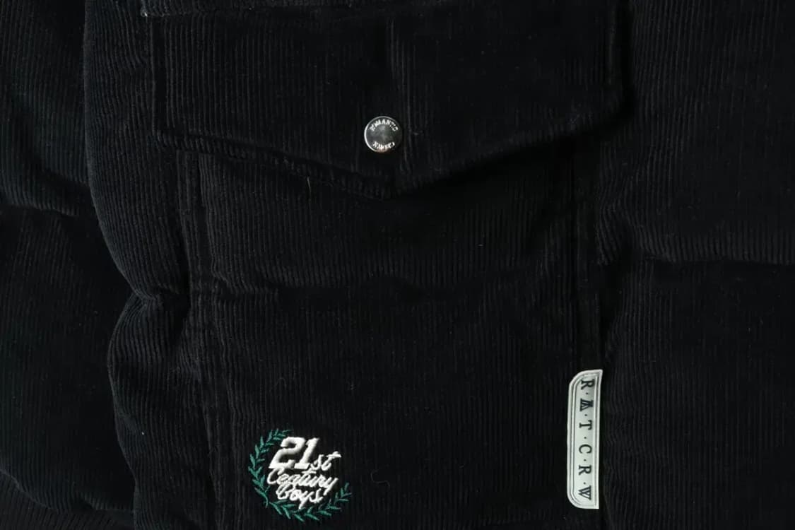 (XL) 로맨틱크라운 패딩 점퍼자켓 덕다운 코듀로이 블랙-160EC 상품이미지9