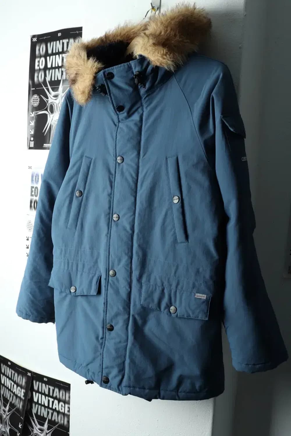 (XS-S) 칼하트 패딩 점퍼자켓 야상 블루 퍼 워크봄버-160EE 상품이미지1