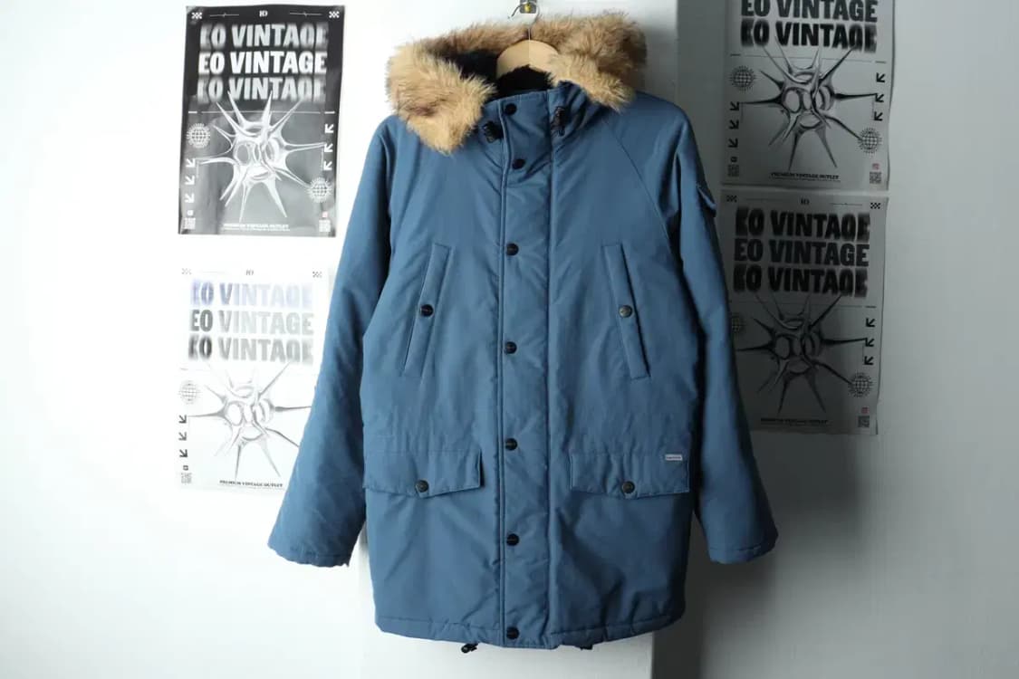 (XS-S) 칼하트 패딩 점퍼자켓 야상 블루 퍼 워크봄버-160EE 상품이미지2