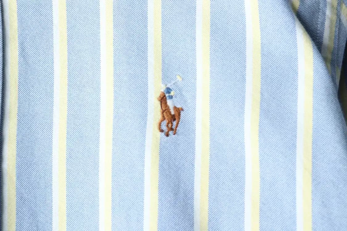 (S-M) 폴로 랄프로렌 셔츠 남방 스트라이프 연블루 멀티포니-160F3 상품이미지5