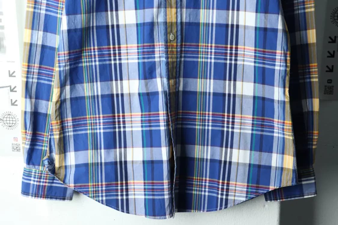 (S-M) 폴로 랄프로렌 셔츠 남방 체크 블루 레드포니-160F4 상품이미지4