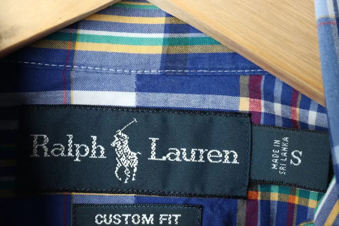 (S-M) 폴로 랄프로렌 셔츠 남방 체크 블루 레드포니-160F4 상품이미지6