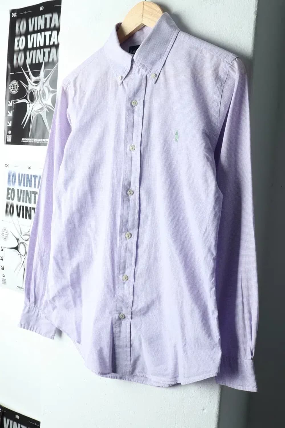 W(S) 폴로 랄프로렌 셔츠 남방 체크 퍼플 포니-160F7 상품이미지1