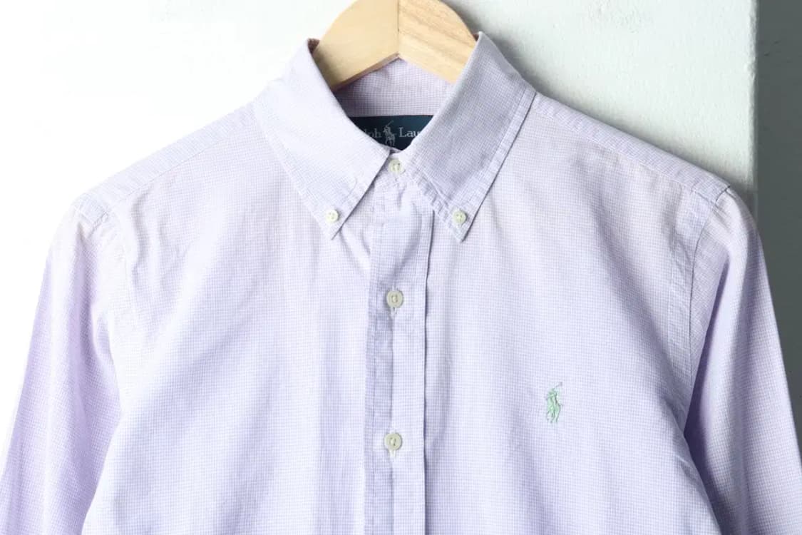W(S) 폴로 랄프로렌 셔츠 남방 체크 퍼플 포니-160F7 상품이미지3