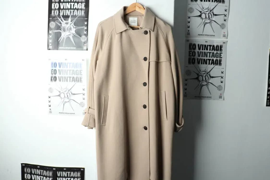 W(S) 스튜디오 톰보이 코트자켓 베이지 롱-160F9 상품이미지2