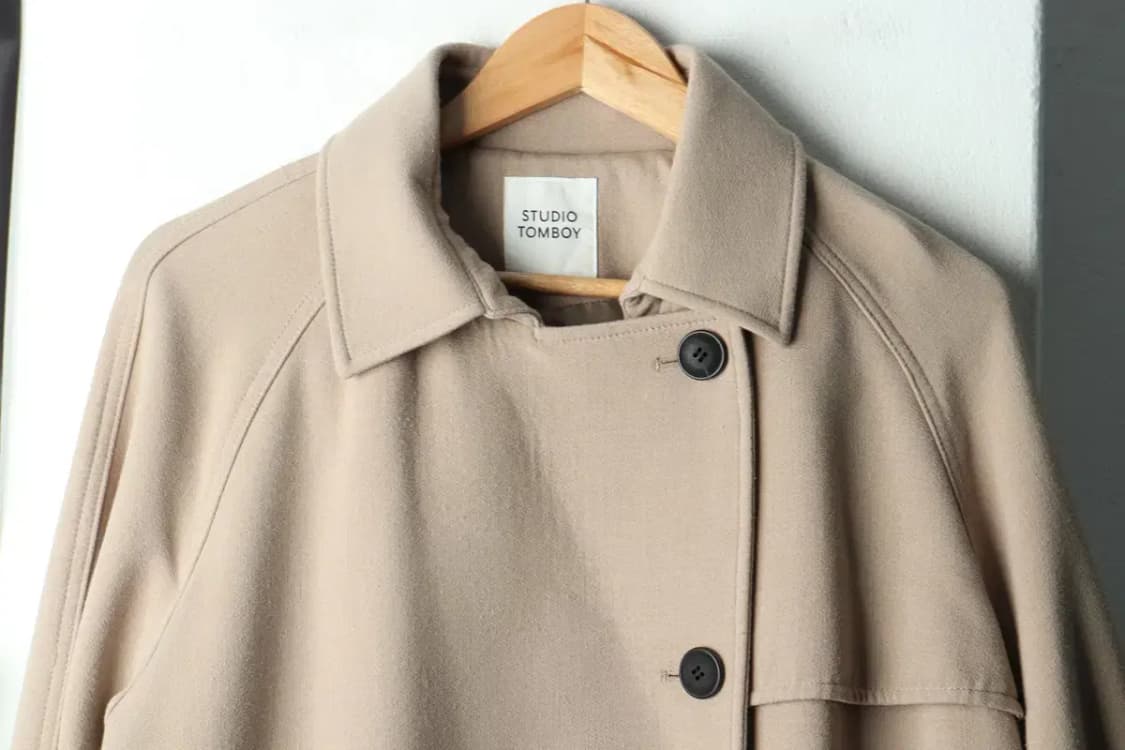 W(S) 스튜디오 톰보이 코트자켓 베이지 롱-160F9 상품이미지3