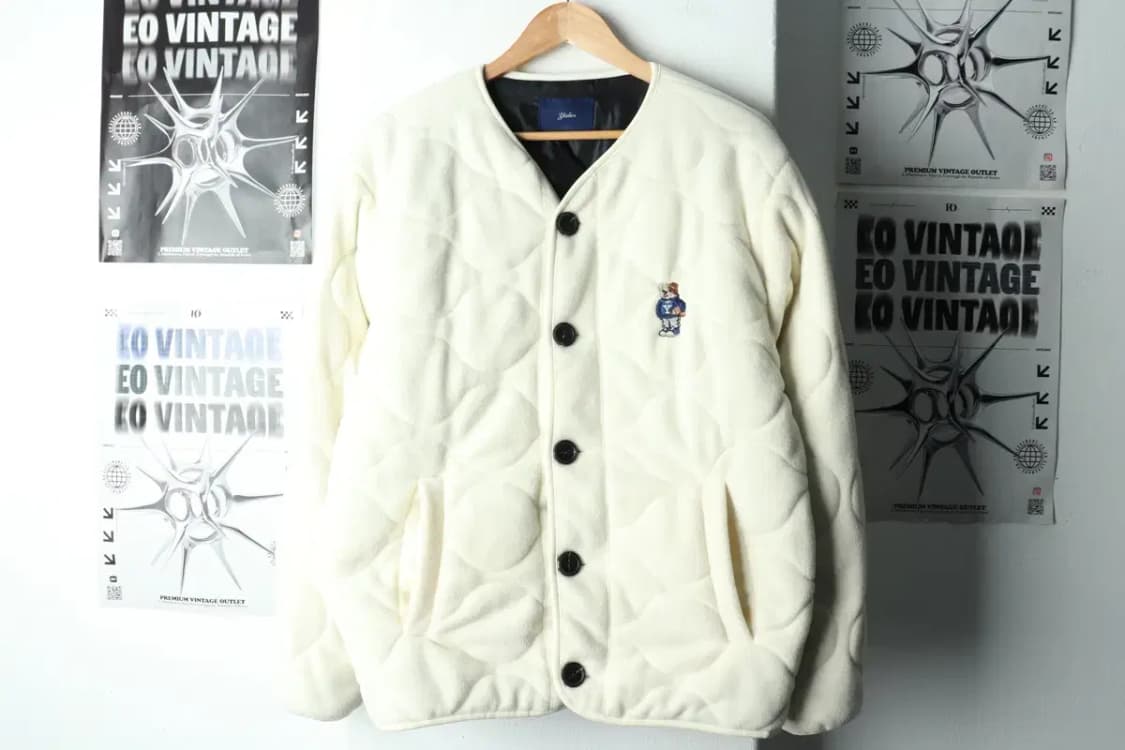 (S-M) 예일 집업 바람막이 점퍼자켓 후리스 퀄팅 아이보리-160FD 상품이미지2