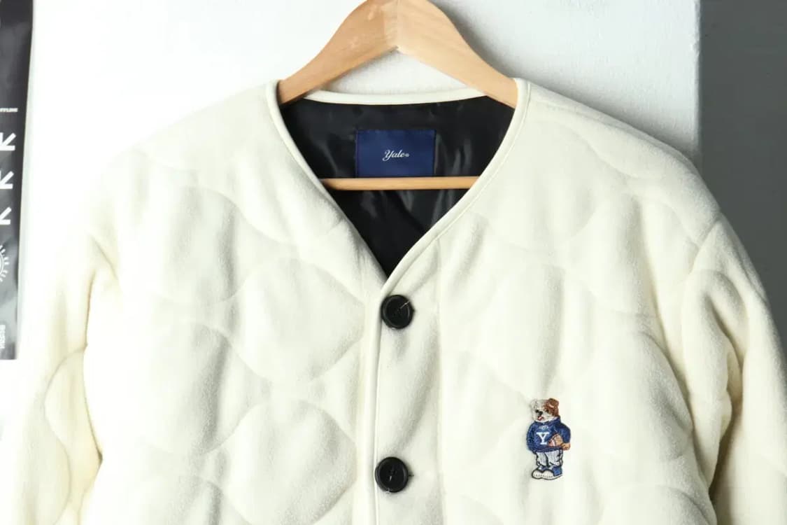 (S-M) 예일 집업 바람막이 점퍼자켓 후리스 퀄팅 아이보리-160FD 상품이미지3