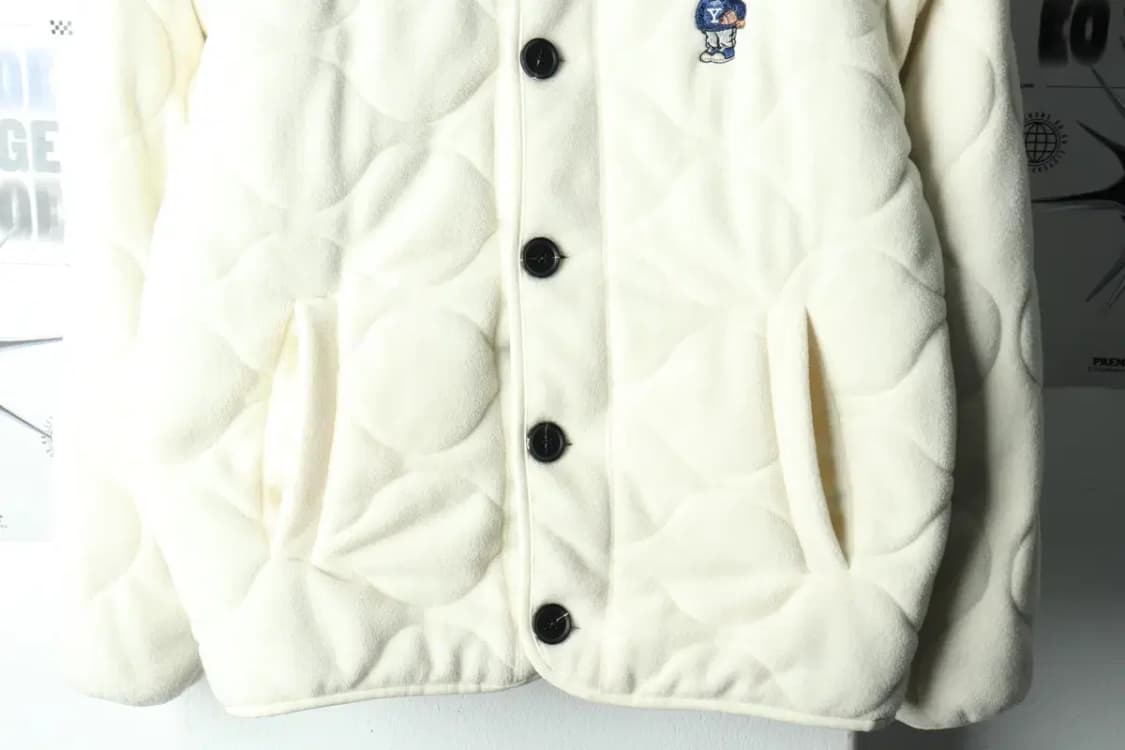 (S-M) 예일 집업 바람막이 점퍼자켓 후리스 퀄팅 아이보리-160FD 상품이미지4