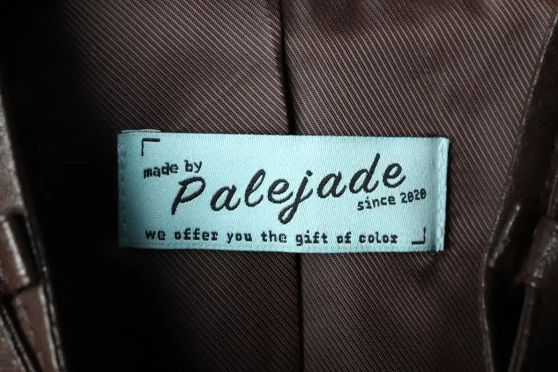 W(F) 페일제이드 집업 바람막이 점퍼자켓 레더 브라운 크롭-160FE 상품이미지6