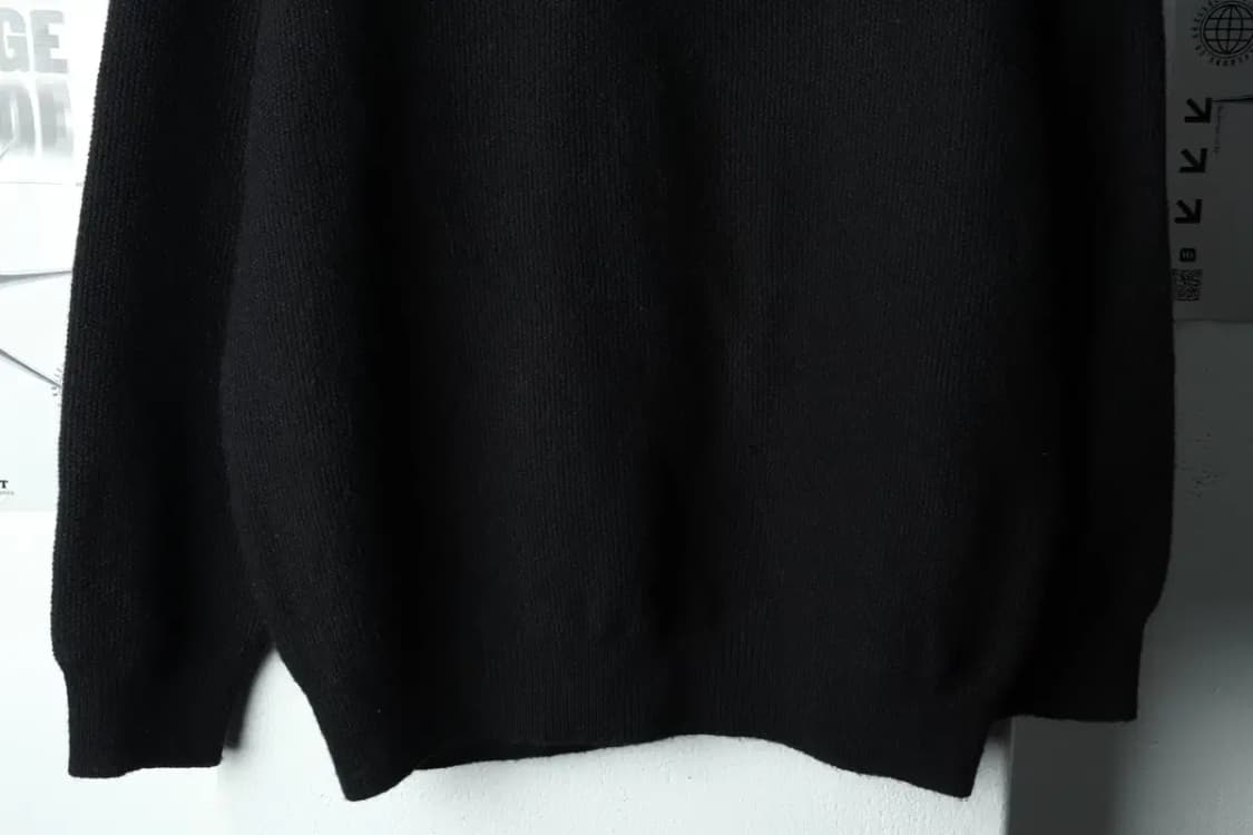 (L-XL) 라퍼지스토어 니트 반집업 카라 블랙 울-1616C 상품이미지4