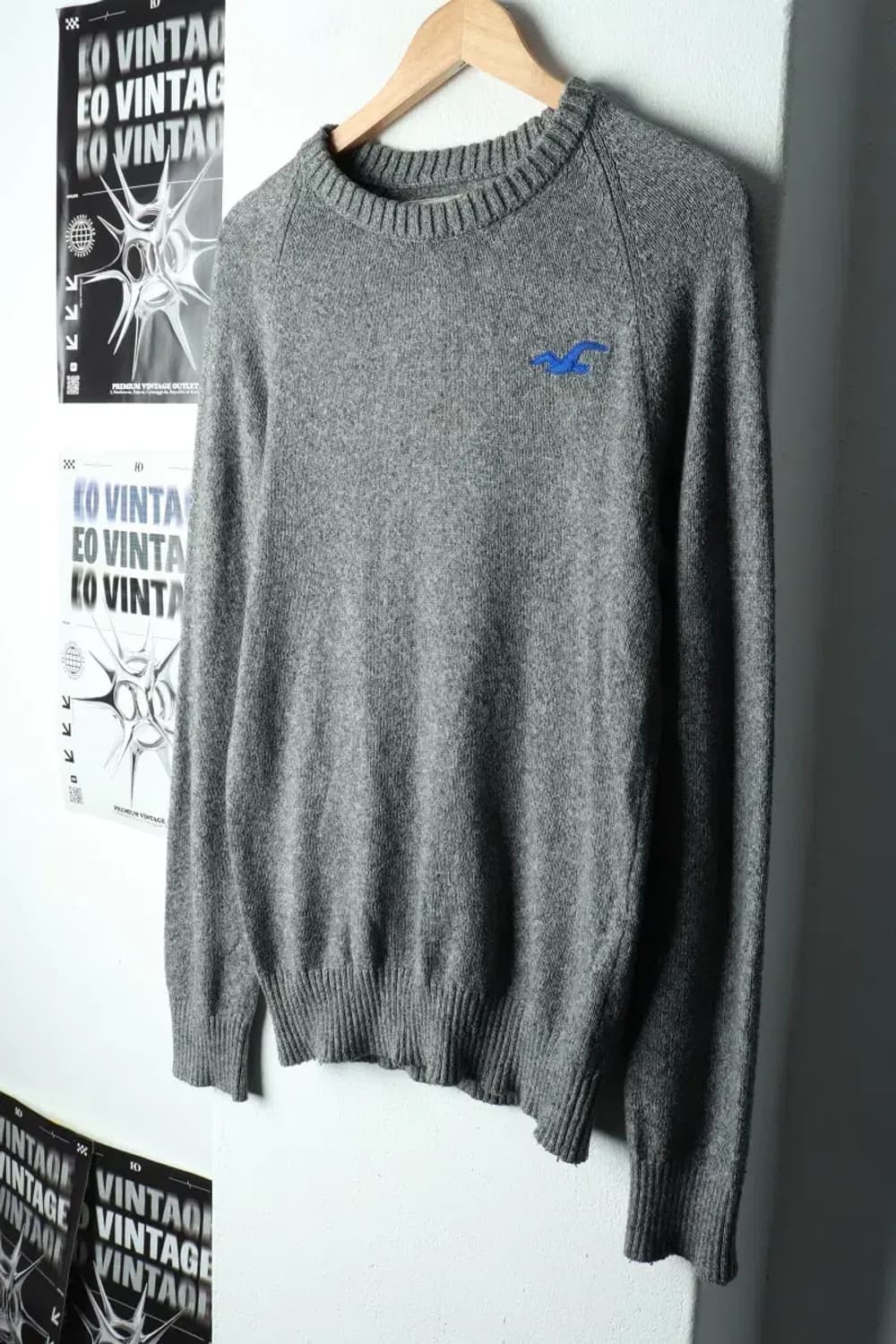 W(M-L) 홀리스터 니트 Y2K 대장 나그랑 그레이 루즈핏-1616D 상품이미지1