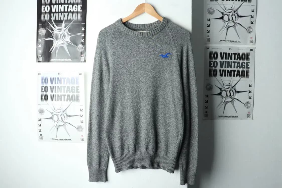 W(M-L) 홀리스터 니트 Y2K 대장 나그랑 그레이 루즈핏-1616D 상품이미지2