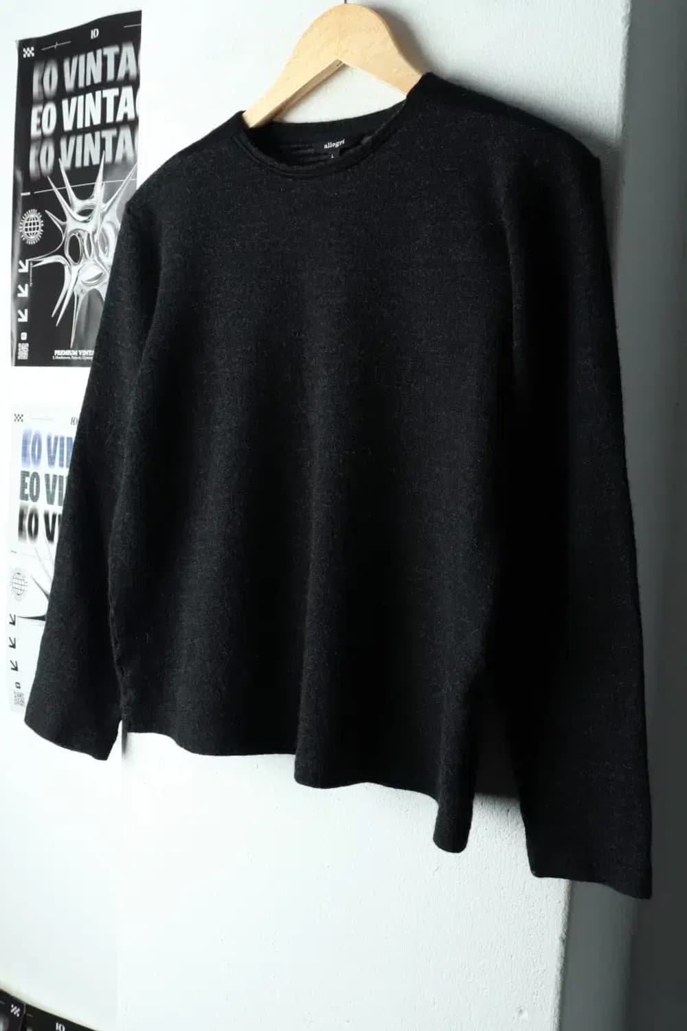 W(L) 알레그리 긴팔티셔츠 다크그레이 울 이태리브랜드-16173 상품이미지1