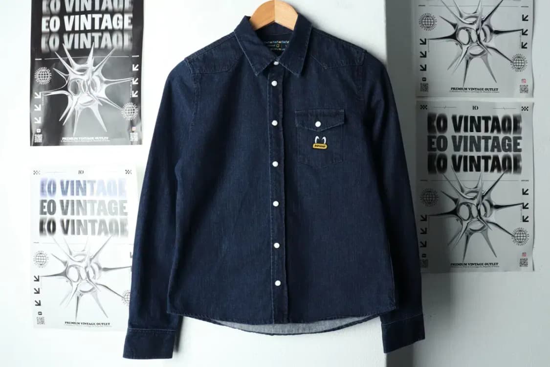 W(S) 팬콧 셔츠 남방 데님 청 인디고-16175 상품이미지2