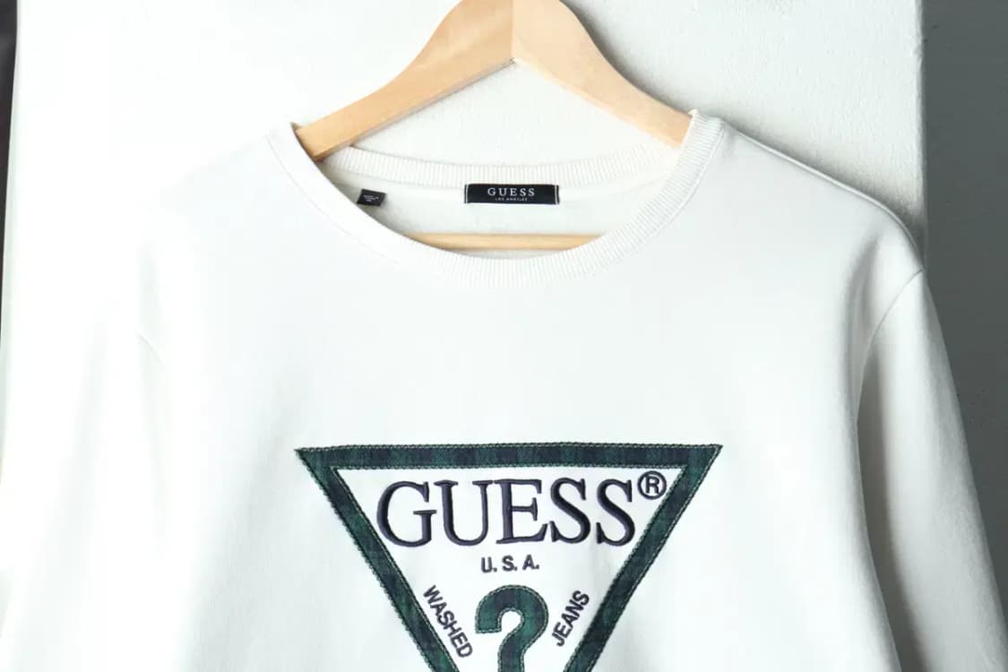 (XL) 게스 맨투맨 티셔츠 Y2K 대장 희귀 빅로고 화이트-16176 상품이미지3