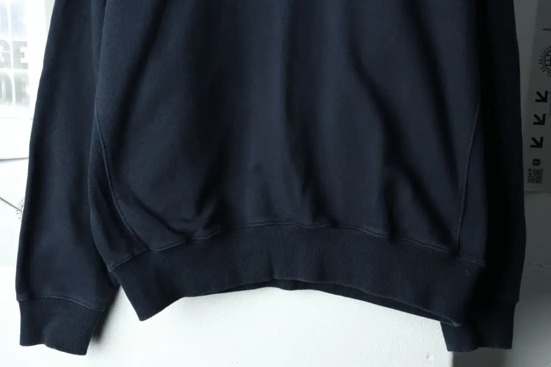 W(F) 마르디메르크디 맨투맨 티셔츠 네이비 크롭 헤비-16177 상품이미지4