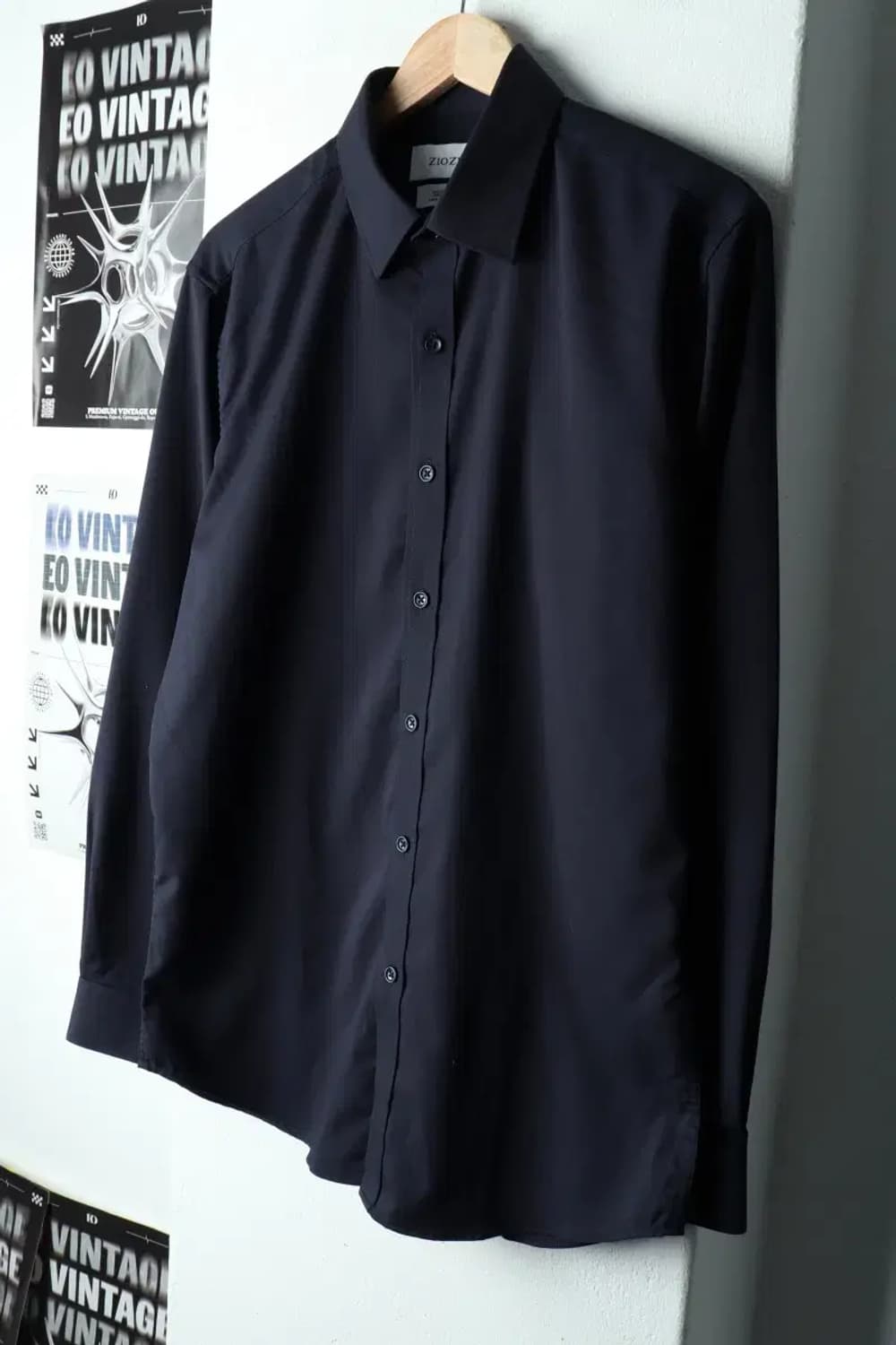 (XL) 지오지아 셔츠 남방 포플린 네이비-1617A 상품이미지1