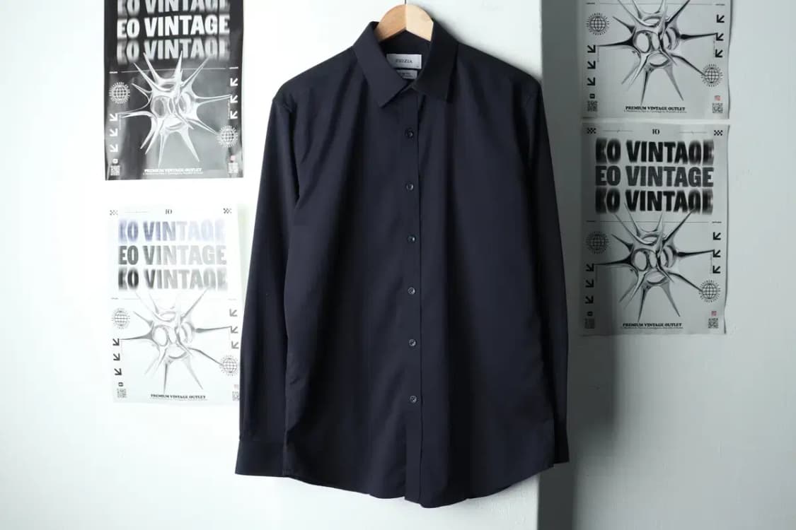 (XL) 지오지아 셔츠 남방 포플린 네이비-1617A 상품이미지2