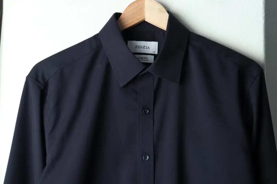 (XL) 지오지아 셔츠 남방 포플린 네이비-1617A 상품이미지3