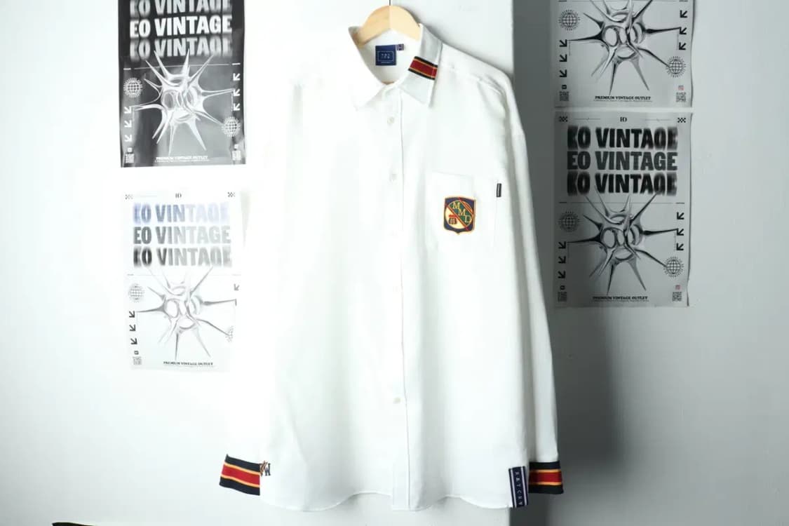 (XL) 로맨틱크라운 셔츠 남방 오버핏 화이트 올드스쿨-1617B 상품이미지2