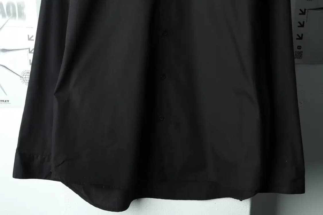 (XL) 플레어업 셔츠 남방 블랙 무지 루즈핏-1617D 상품이미지4